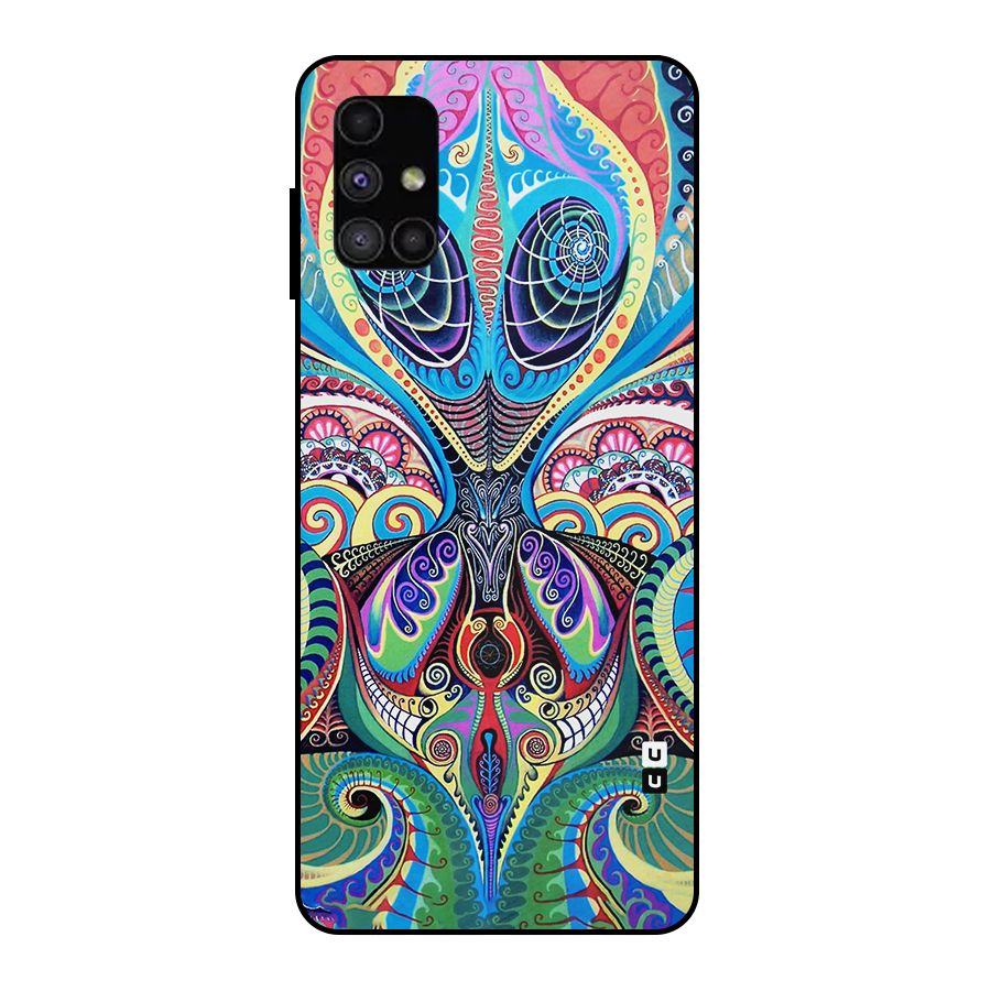 Alien Psychedelic Art Metal Back Case for Galaxy M51