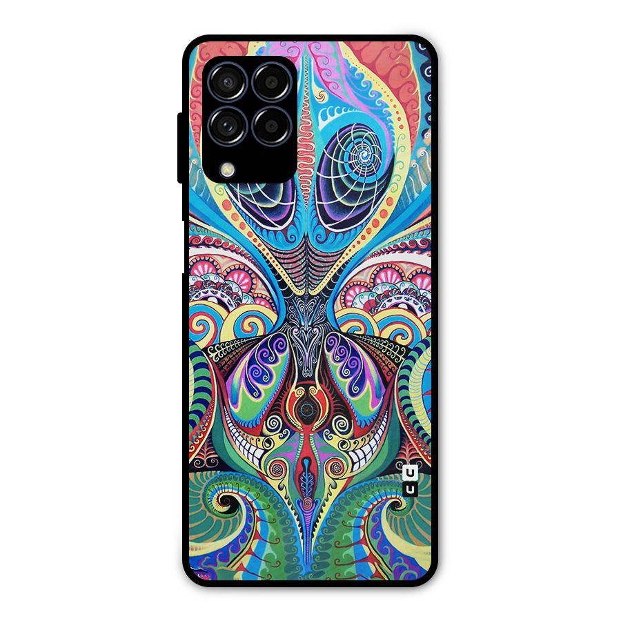 Alien Psychedelic Art Metal Back Case for Galaxy M53 5G