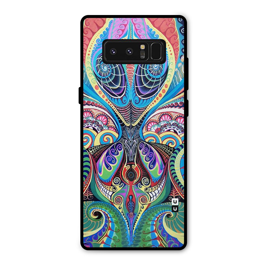 Alien Psychedelic Art Metal Back Case for Galaxy Note 8