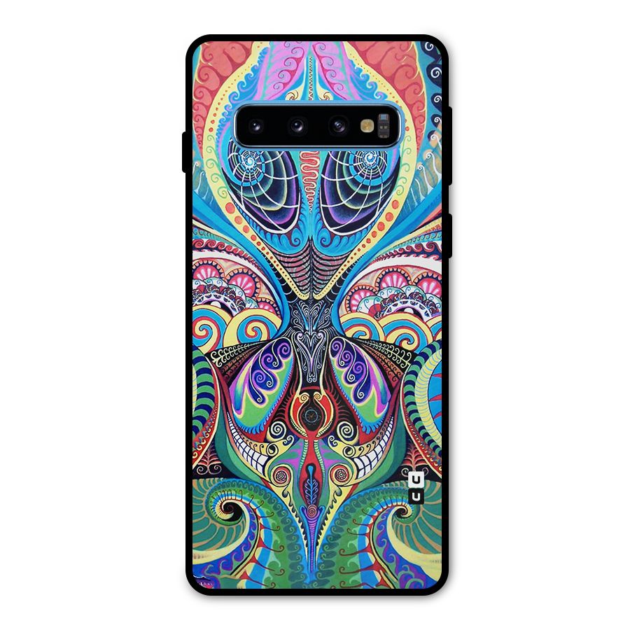 Alien Psychedelic Art Metal Back Case for Galaxy S10