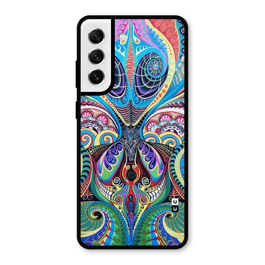 Alien Psychedelic Art Metal Back Case for Galaxy S21 FE 5G