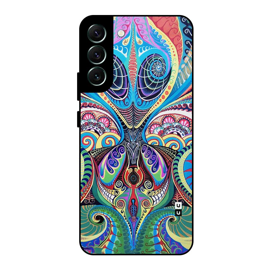 Alien Psychedelic Art Metal Back Case for Galaxy S22 Plus 5G