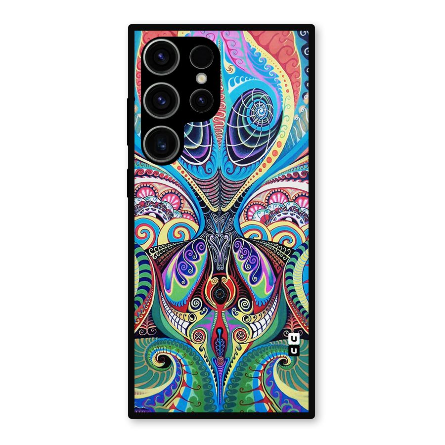 Alien Psychedelic Art Metal Back Case for Galaxy S23 Ultra