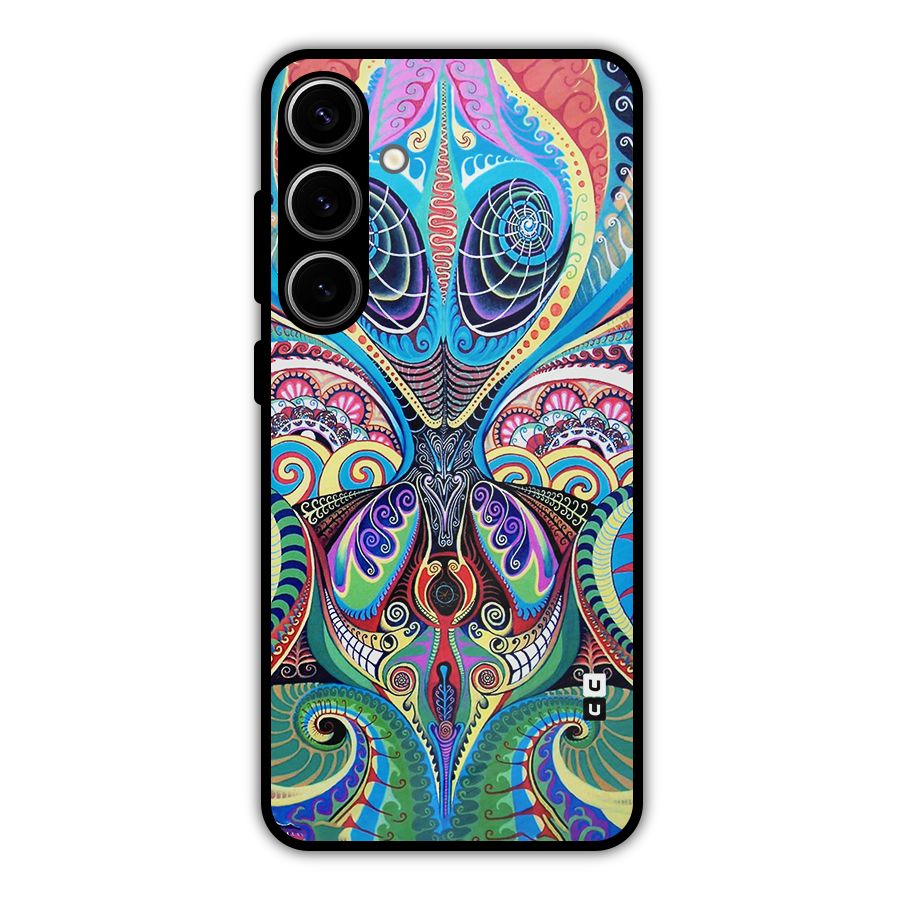 Alien Psychedelic Art Metal Back Case for Galaxy S24 Plus