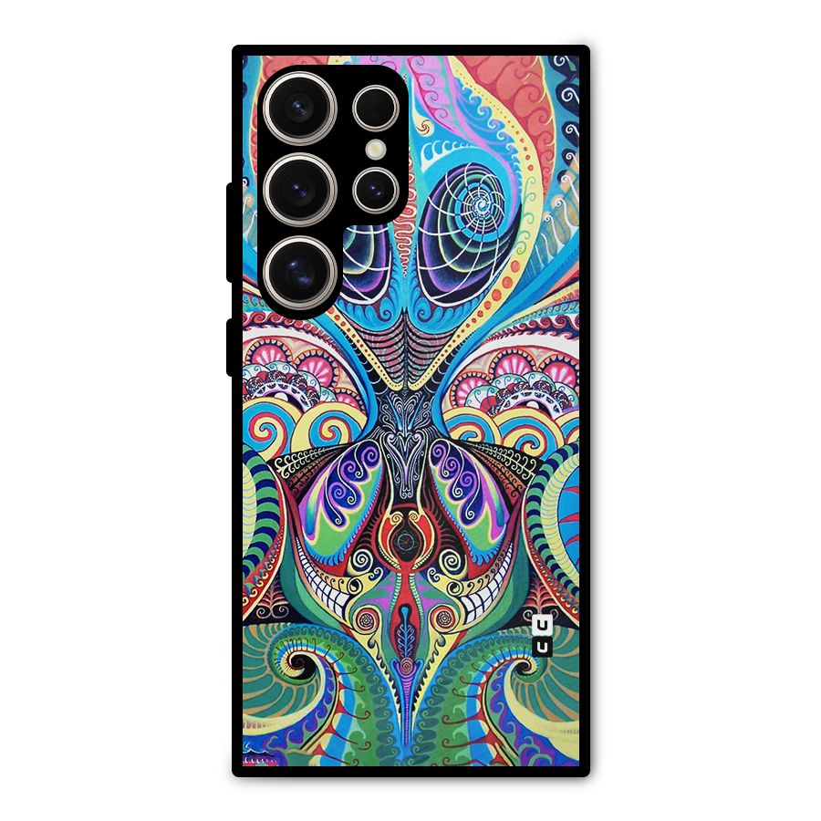 Alien Psychedelic Art Metal Back Case for Galaxy S24 Ultra