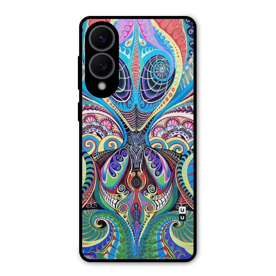 Alien Psychedelic Art Metal Back Case for Galaxy S25 Edge
