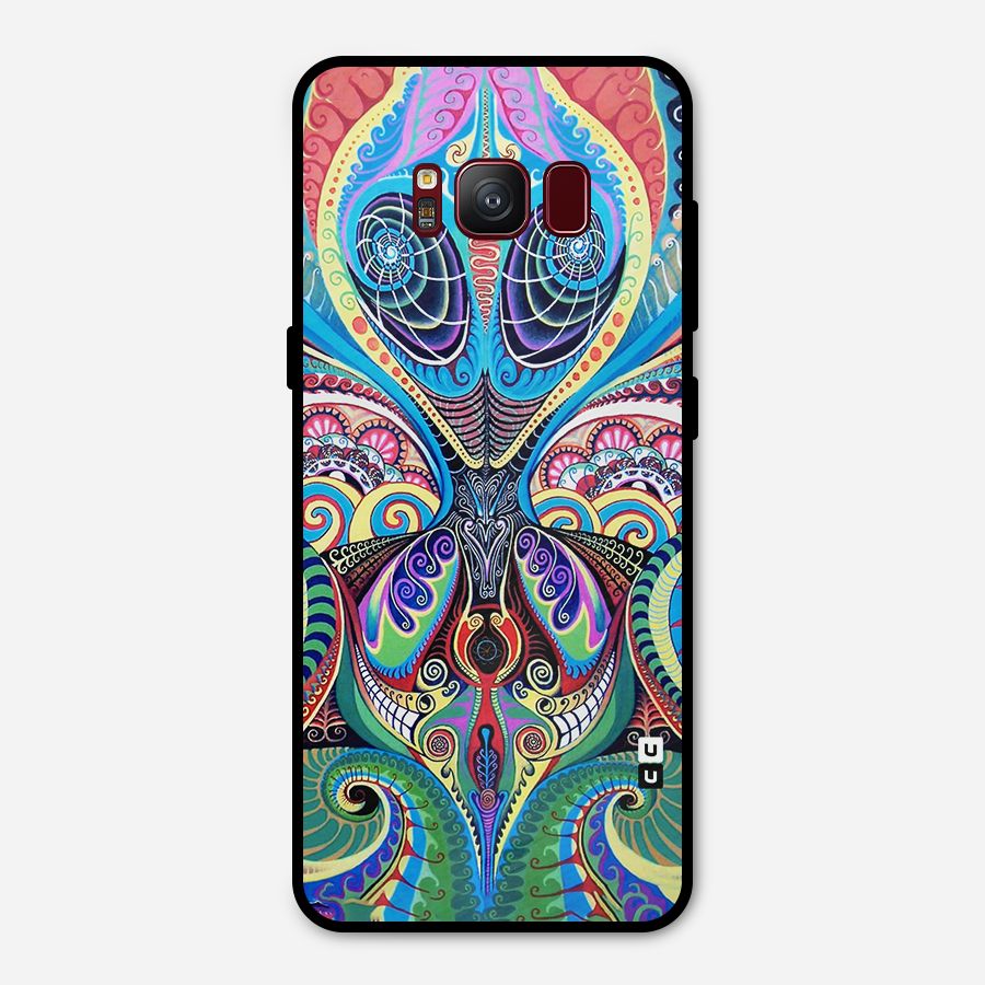 Alien Psychedelic Art Metal Back Case for Galaxy S8