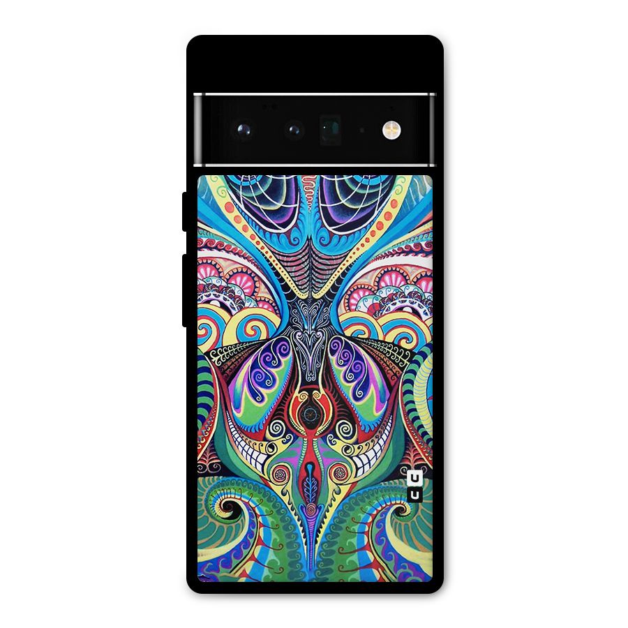 Alien Psychedelic Art Metal Back Case for Google Pixel 6 Pro