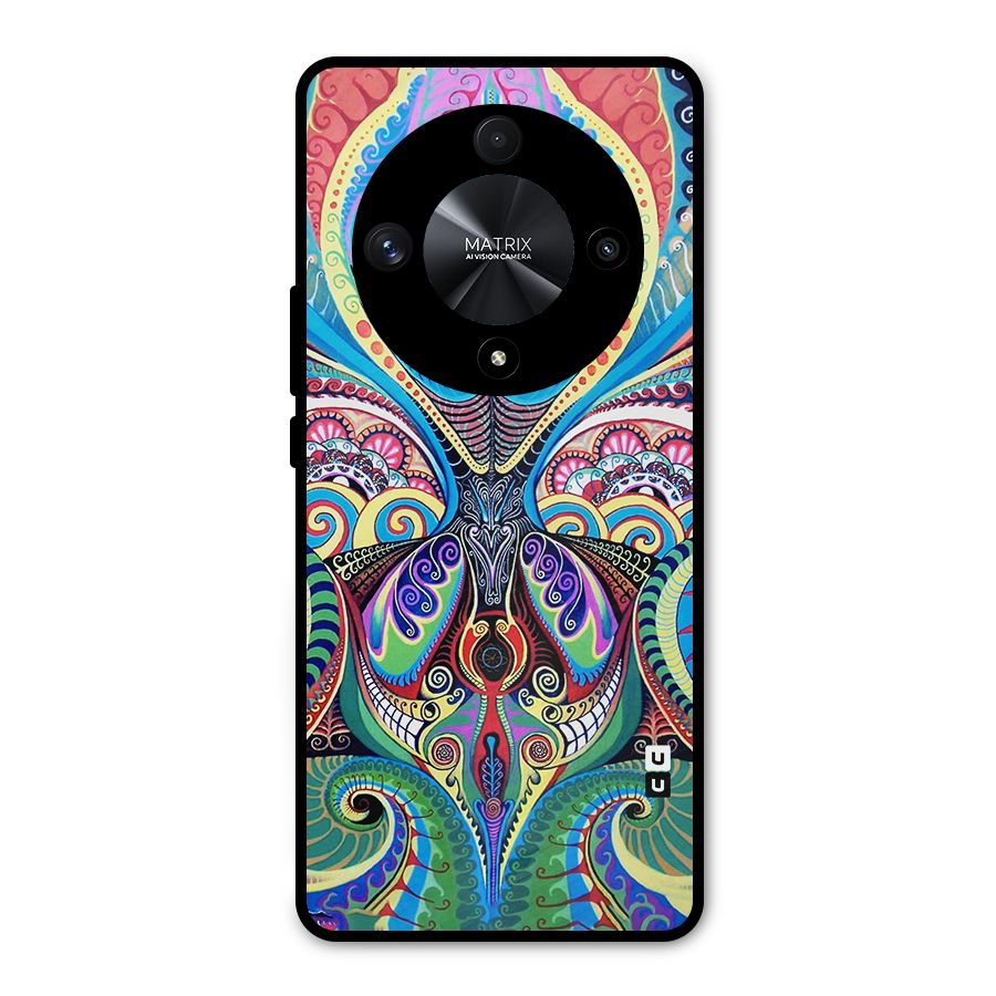 Alien Psychedelic Art Metal Back Case for Honor X9b