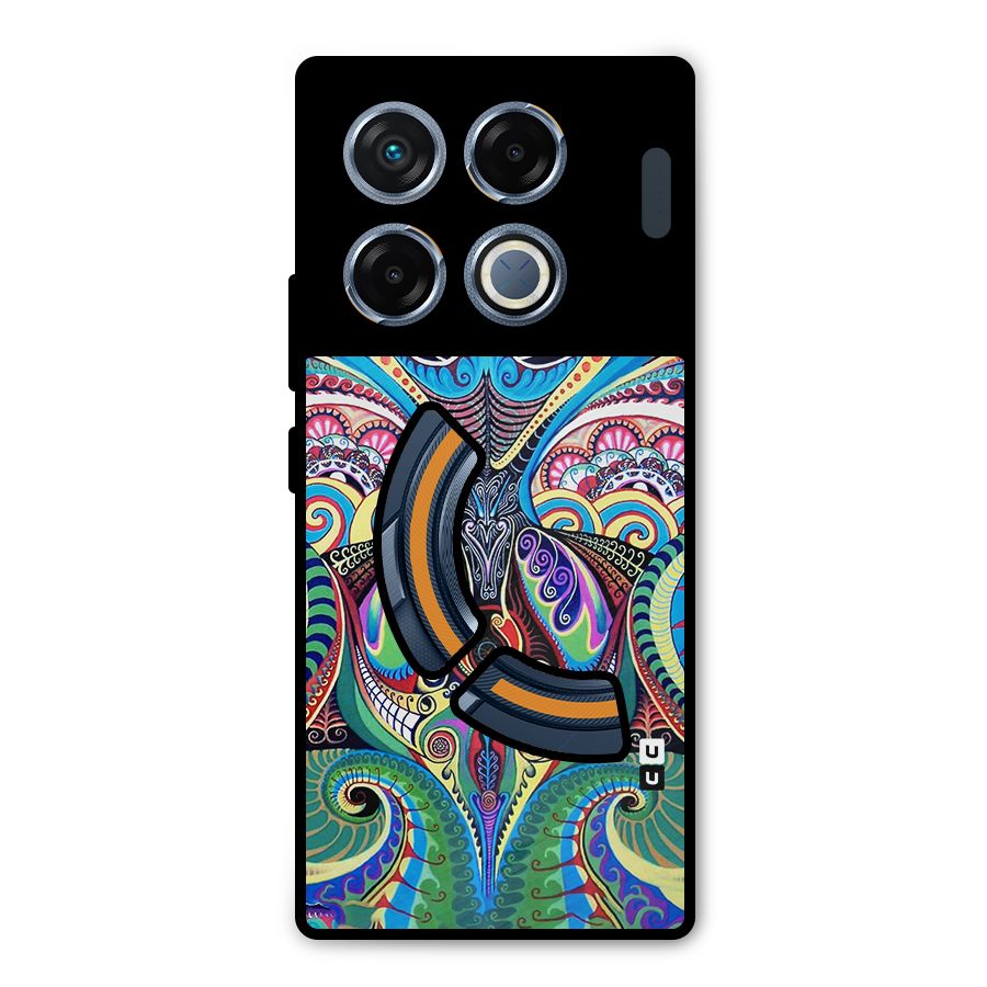 Alien Psychedelic Art Metal Back Case for Infinix GT 20 Pro