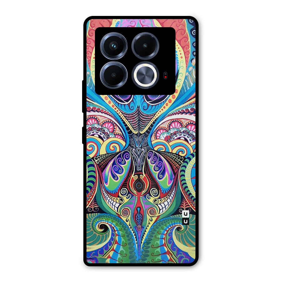Alien Psychedelic Art Metal Back Case for Infinix Note 40 5G