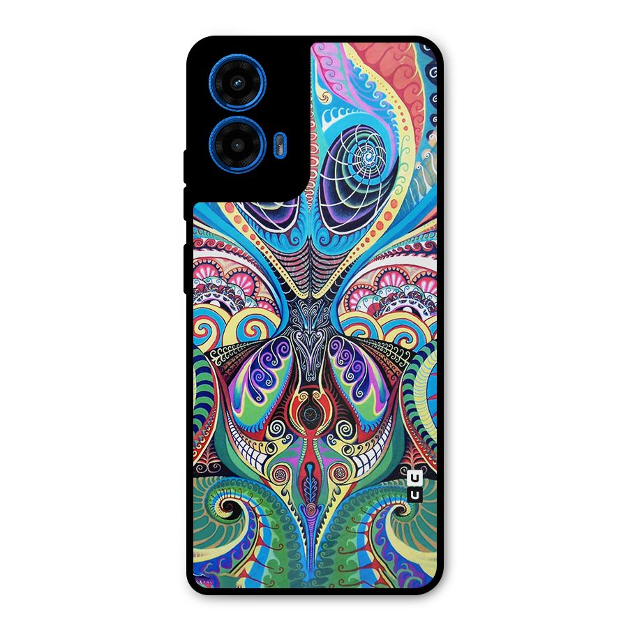 Alien Psychedelic Art Metal Back Case for Moto G45