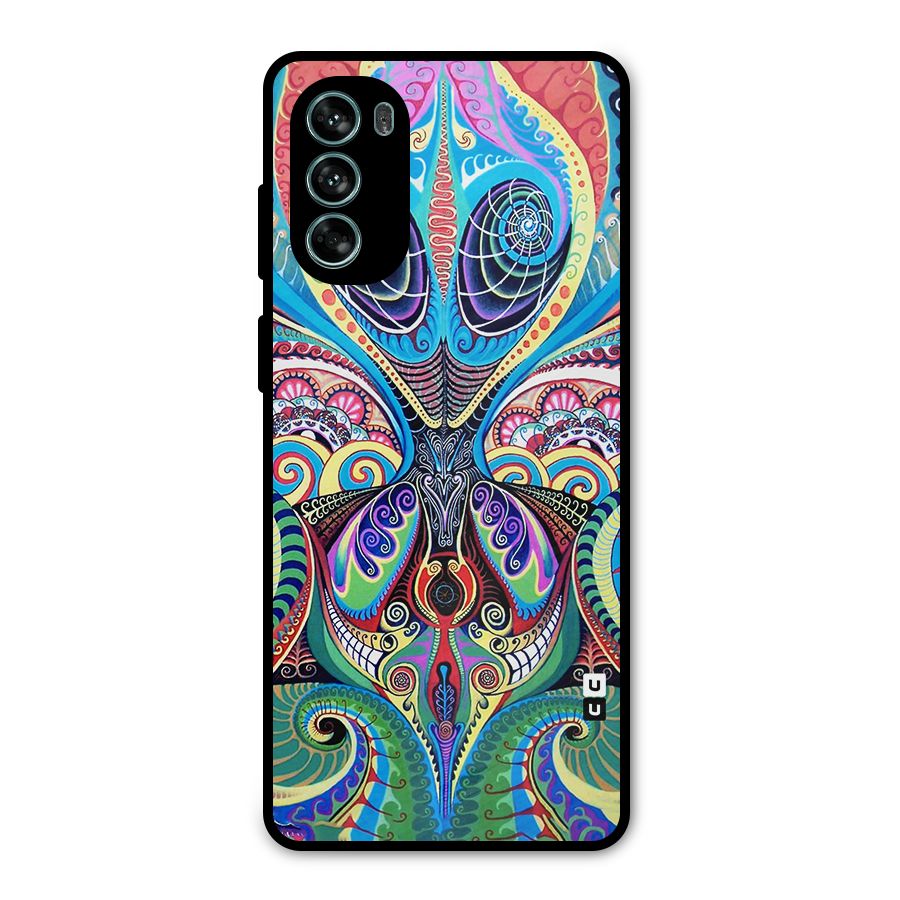 Alien Psychedelic Art Metal Back Case for Moto G62