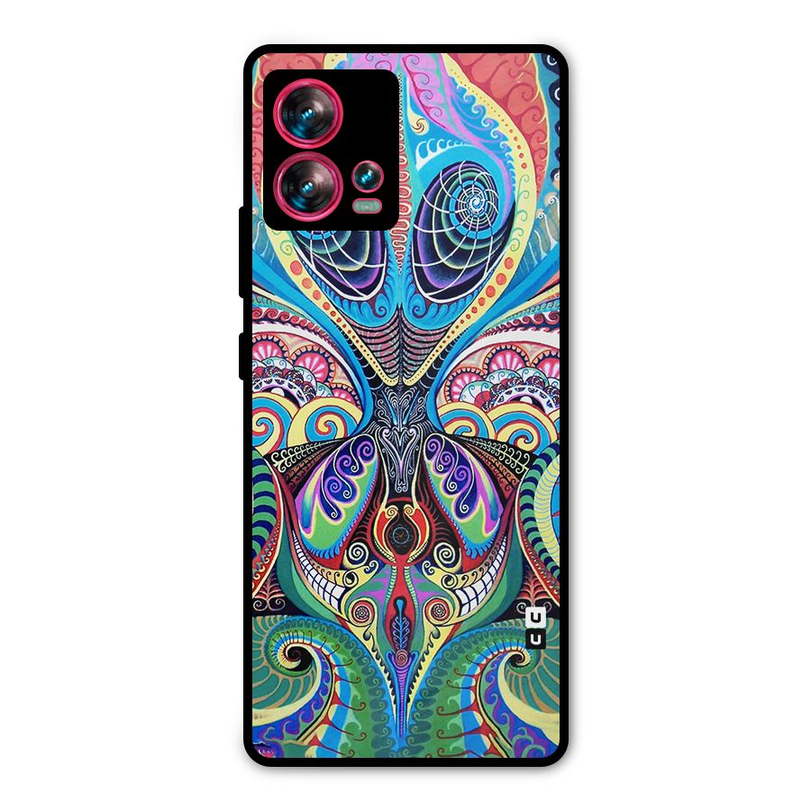 Alien Psychedelic Art Metal Back Case for Motorola Edge 30 Fusion