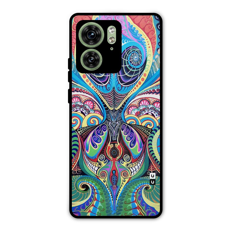 Alien Psychedelic Art Metal Back Case for Motorola Edge 40 5G