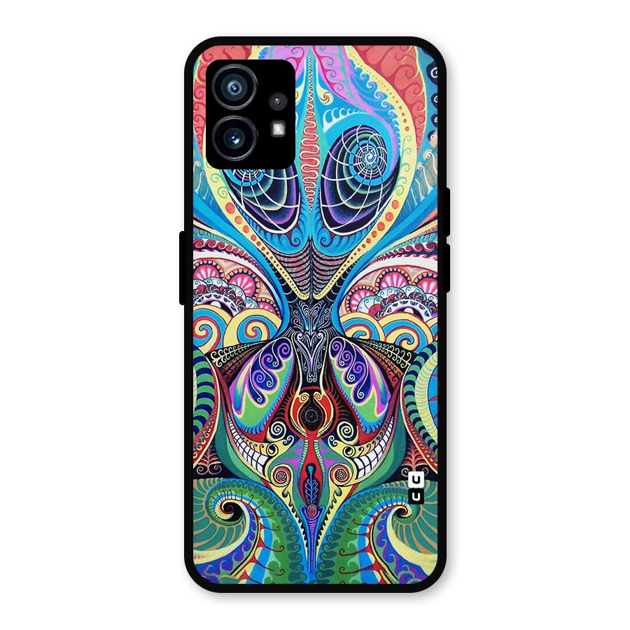 Alien Psychedelic Art Metal Back Case for Nothing Phone 1
