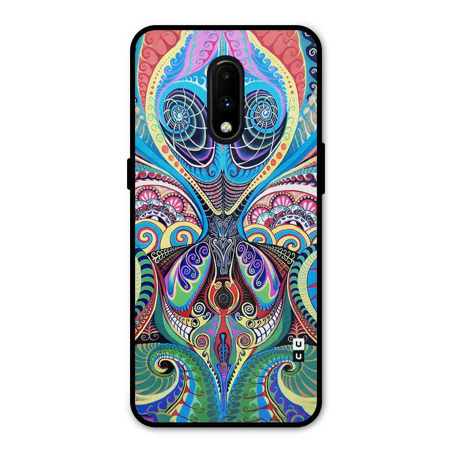 Alien Psychedelic Art Metal Back Case for OnePlus 7