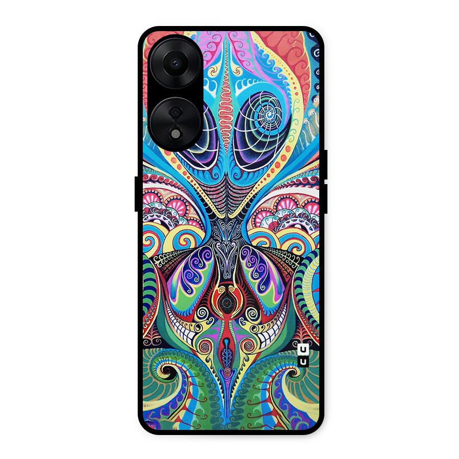 Alien Psychedelic Art Metal Back Case for Oppo A78 5G