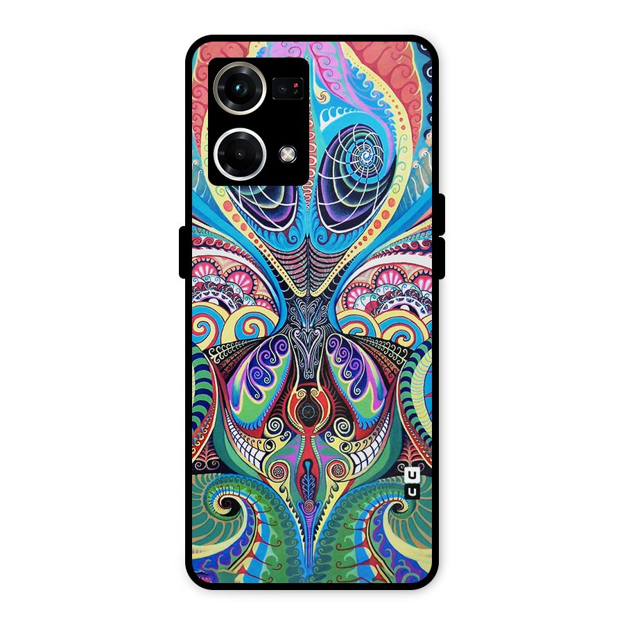 Alien Psychedelic Art Metal Back Case for Oppo F21 Pro 4G
