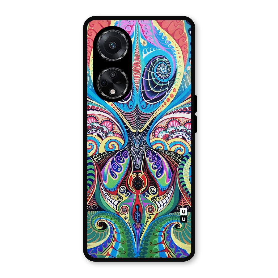 Alien Psychedelic Art Metal Back Case for Oppo F23