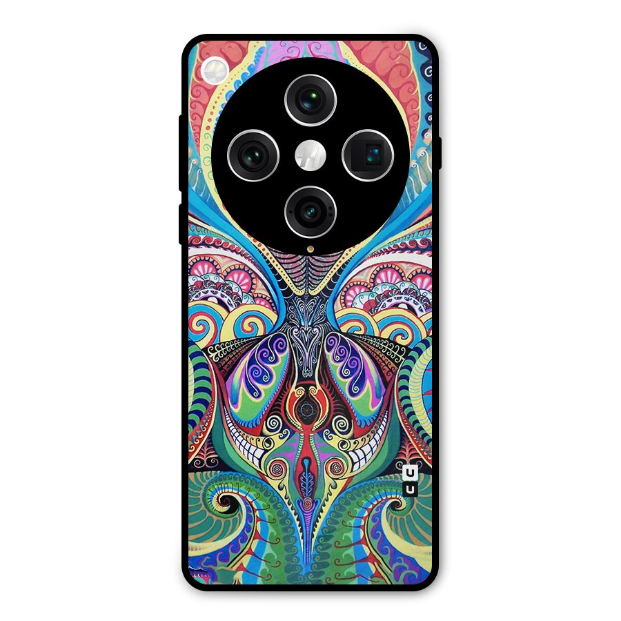 Alien Psychedelic Art Metal Back Case for Oppo Find X8 Pro