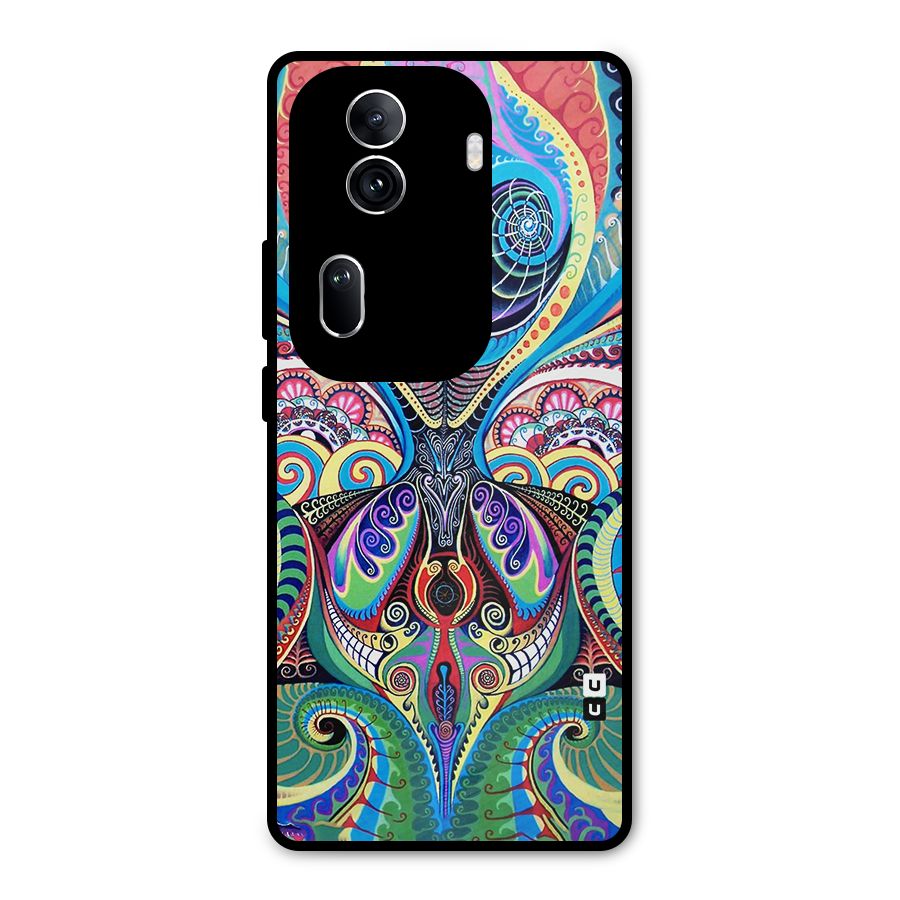 Alien Psychedelic Art Metal Back Case for Oppo Reno11 Pro 5G