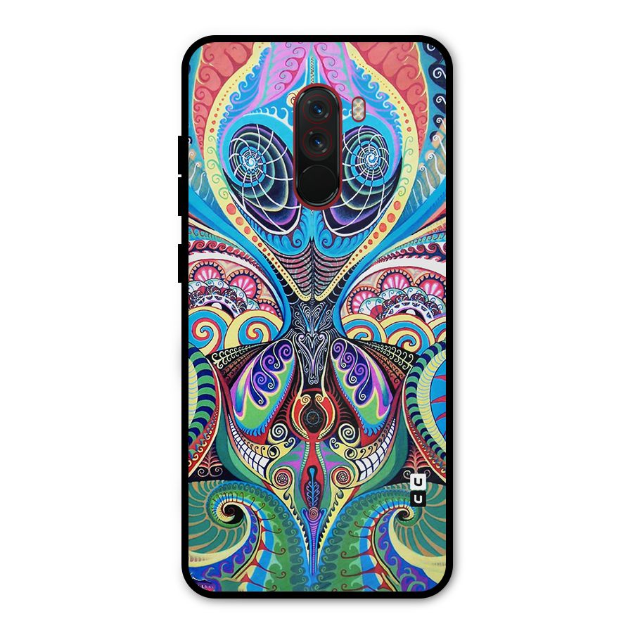 Alien Psychedelic Art Metal Back Case for Poco F1