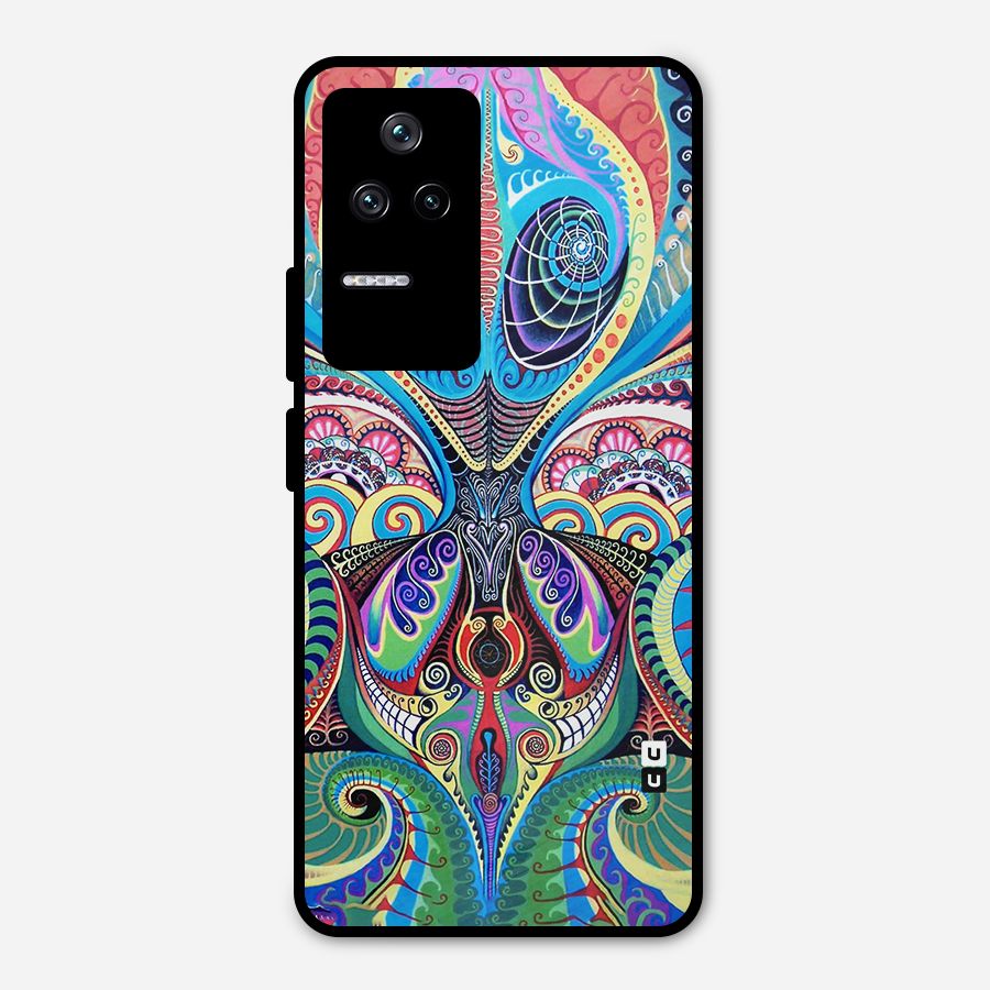Alien Psychedelic Art Metal Back Case for Poco F4 5G