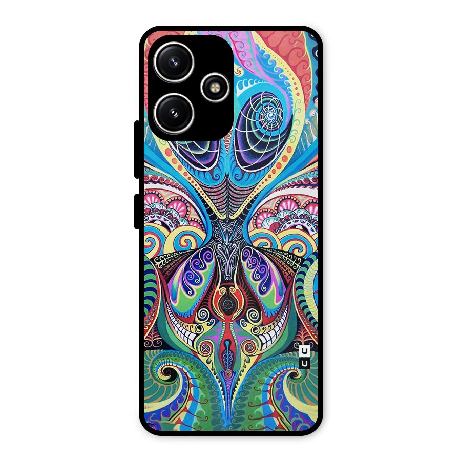 Alien Psychedelic Art Metal Back Case for Poco M6 Pro