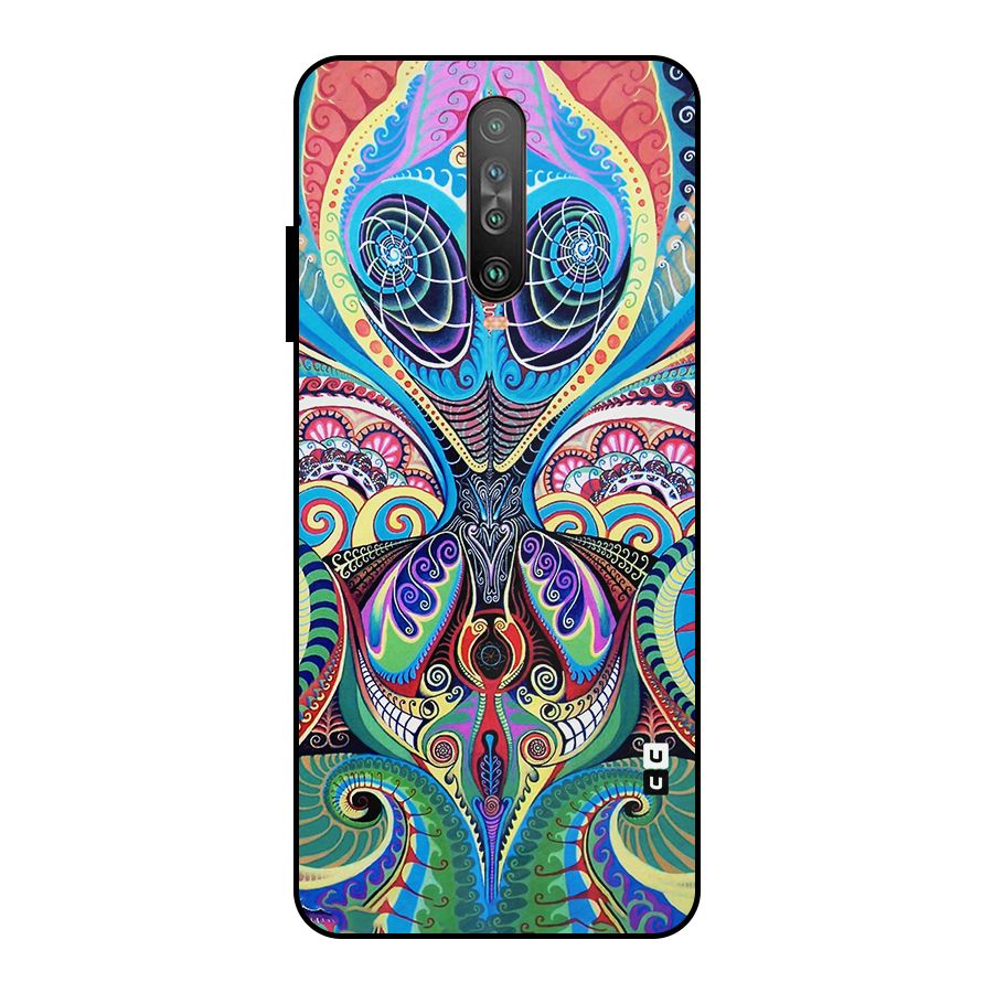 Alien Psychedelic Art Metal Back Case for Poco X2