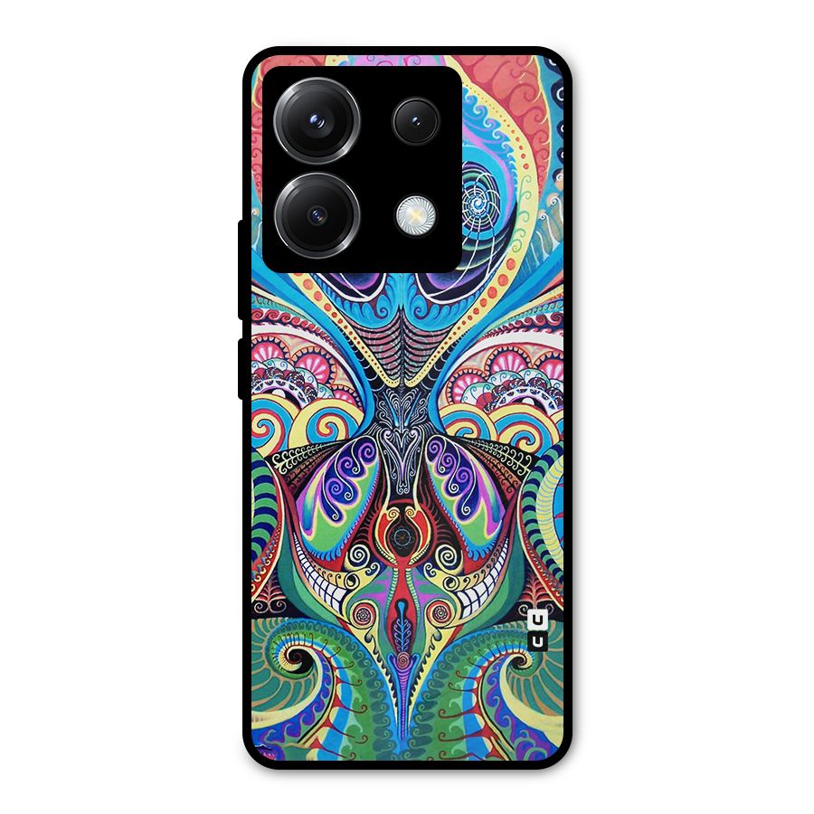 Alien Psychedelic Art Metal Back Case for Poco X6