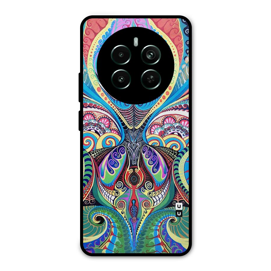 Alien Psychedelic Art Metal Back Case for Realme 12 Plus