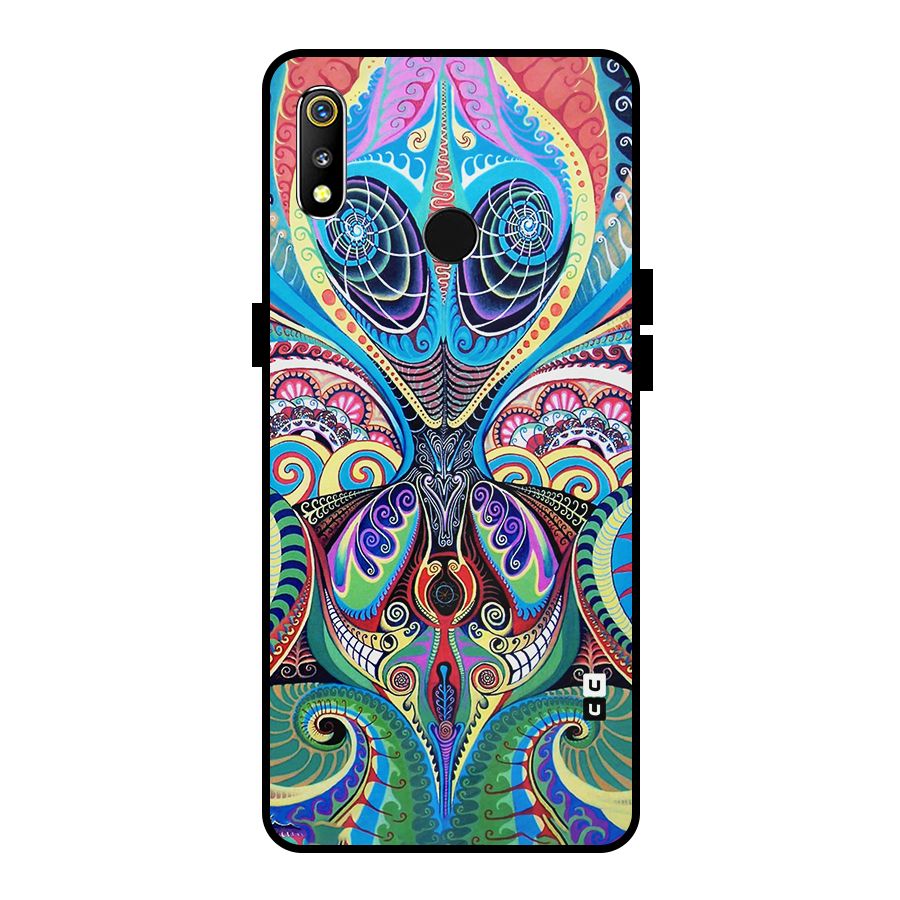 Alien Psychedelic Art Metal Back Case for Realme 3i
