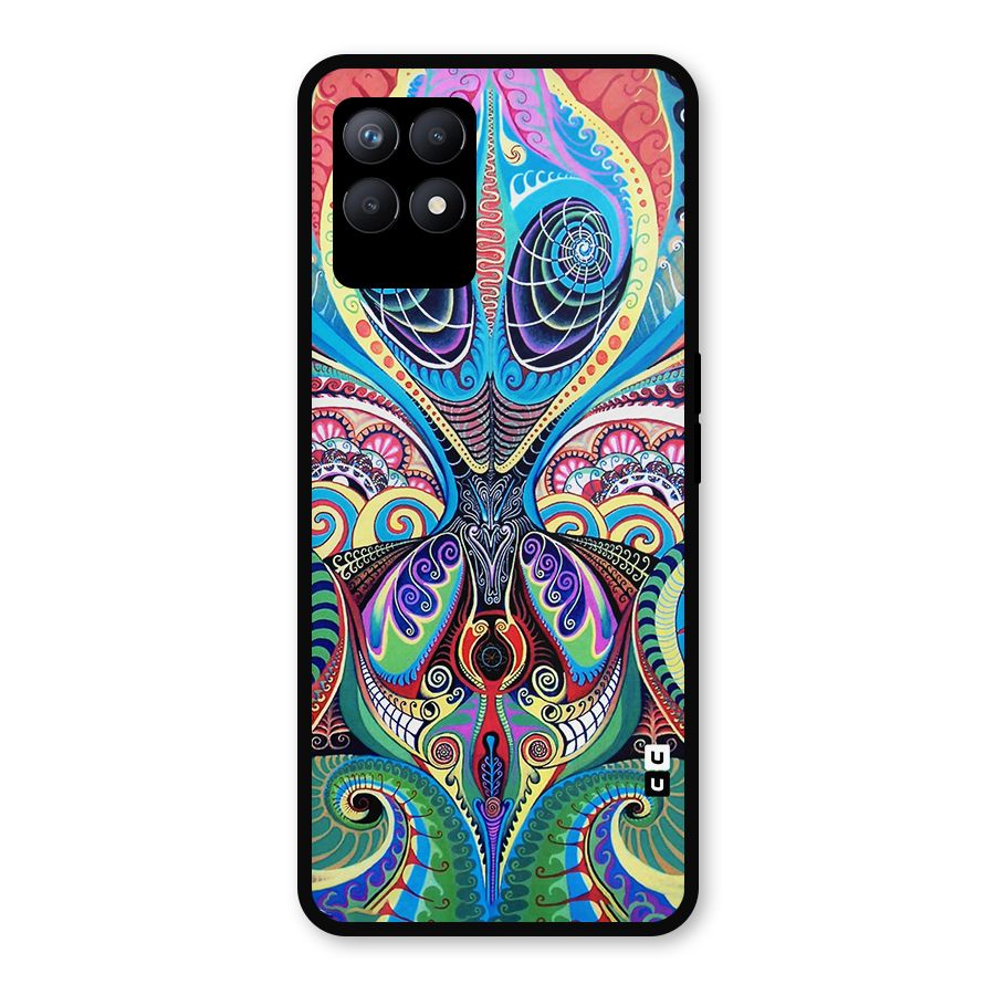 Alien Psychedelic Art Metal Back Case for Realme Narzo 50