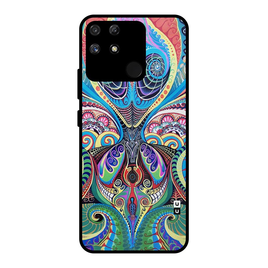 Alien Psychedelic Art Metal Back Case for Realme Narzo 50A