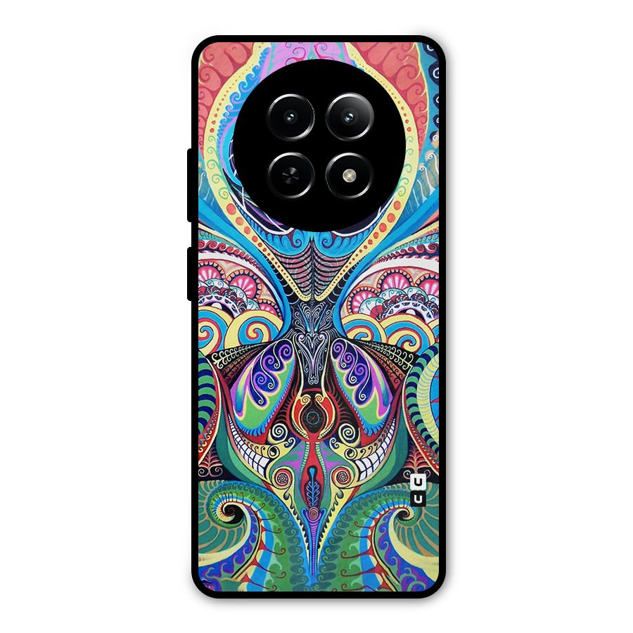 Alien Psychedelic Art Metal Back Case for Realme Narzo 70x 5G