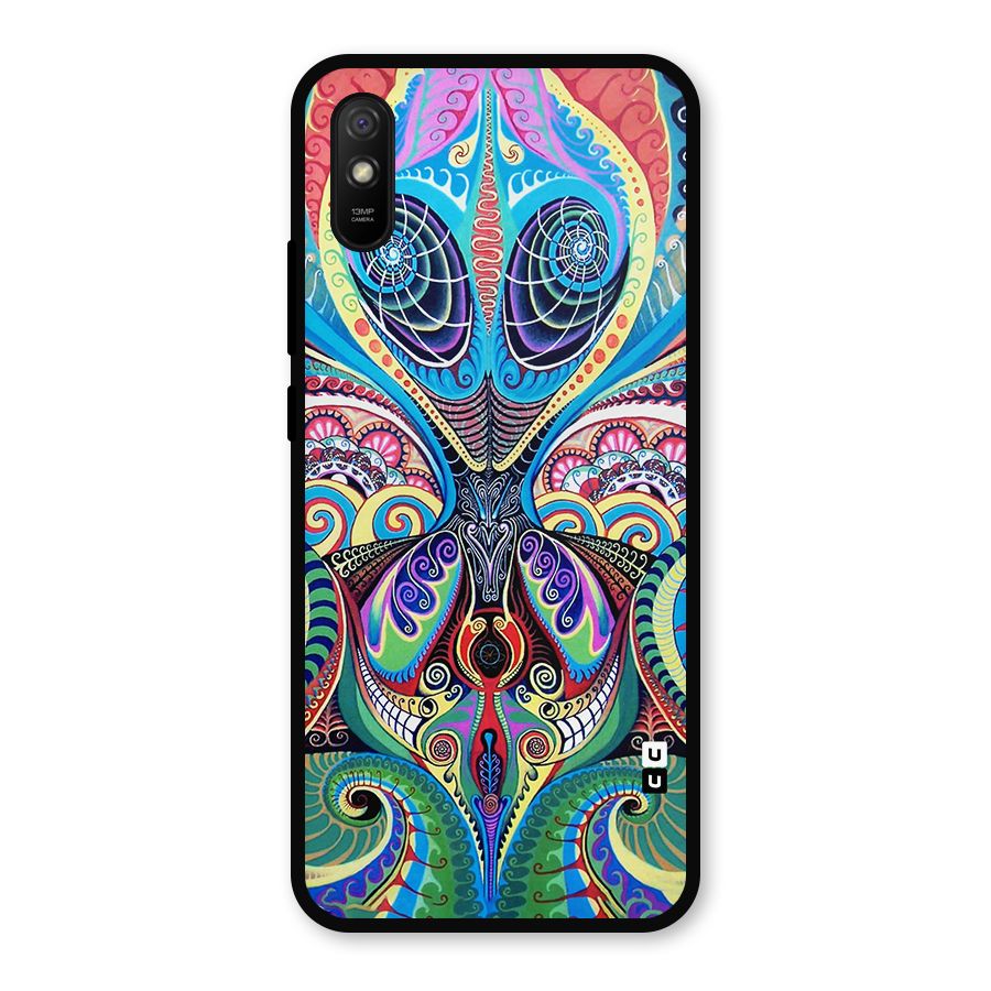 Alien Psychedelic Art Metal Back Case for Redmi 9i