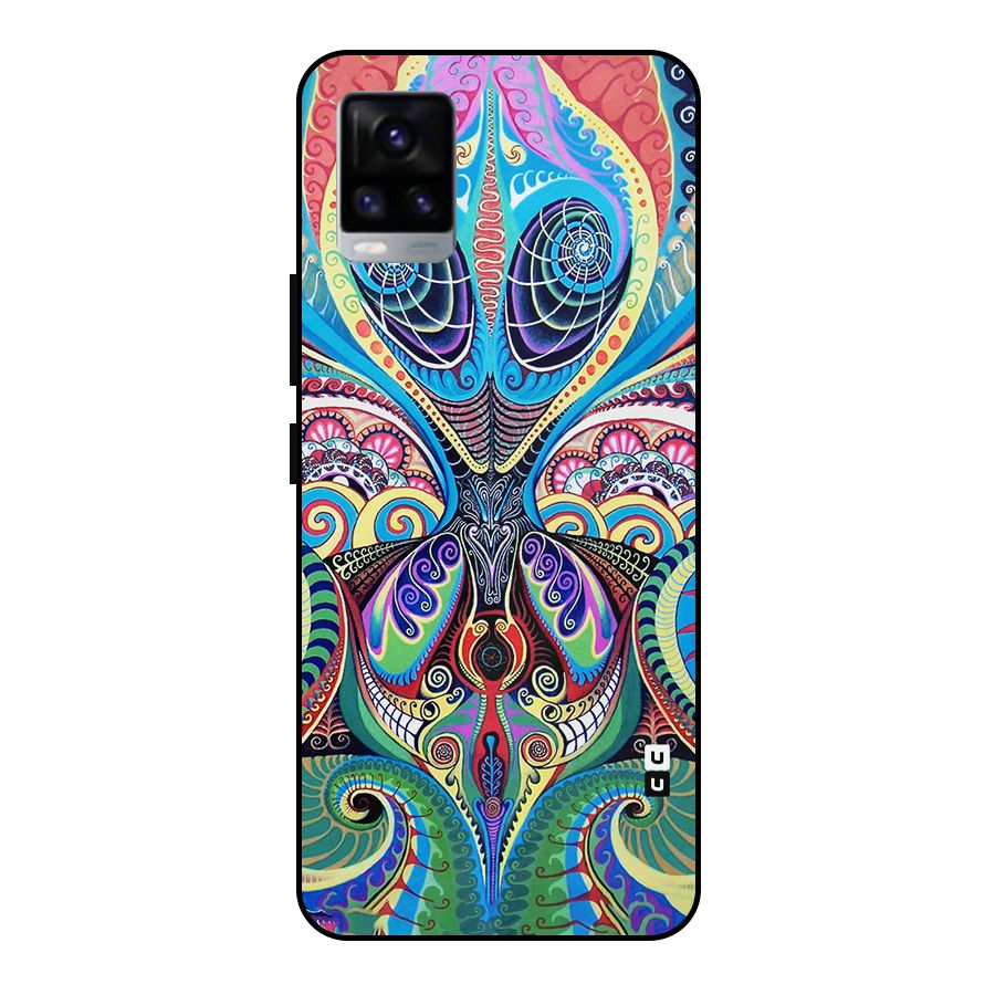 Alien Psychedelic Art Metal Back Case for Vivo V20 2021