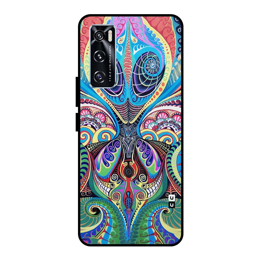 Alien Psychedelic Art Metal Back Case for Vivo V20 SE