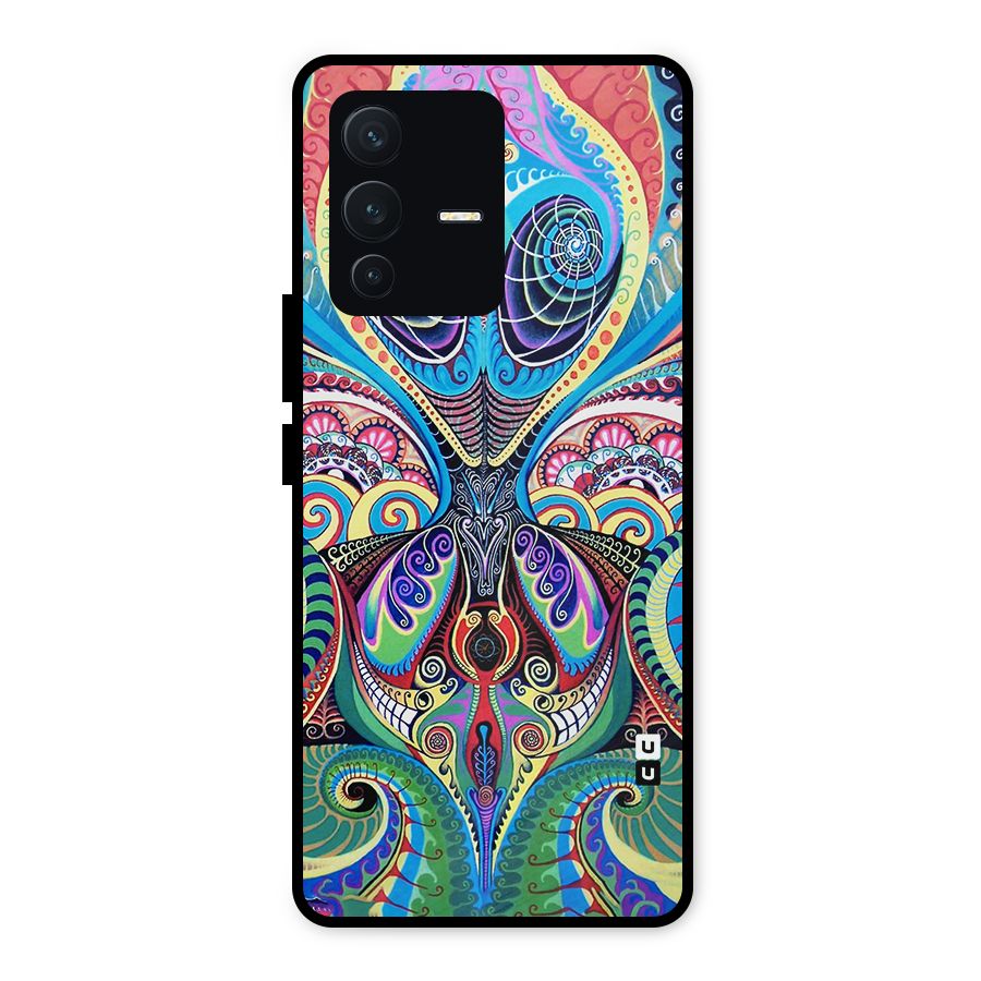 Alien Psychedelic Art Metal Back Case for Vivo V23 5G