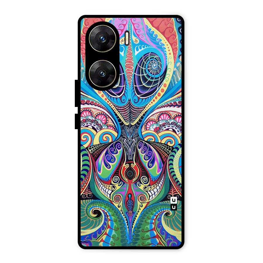 Alien Psychedelic Art Metal Back Case for Vivo V29e