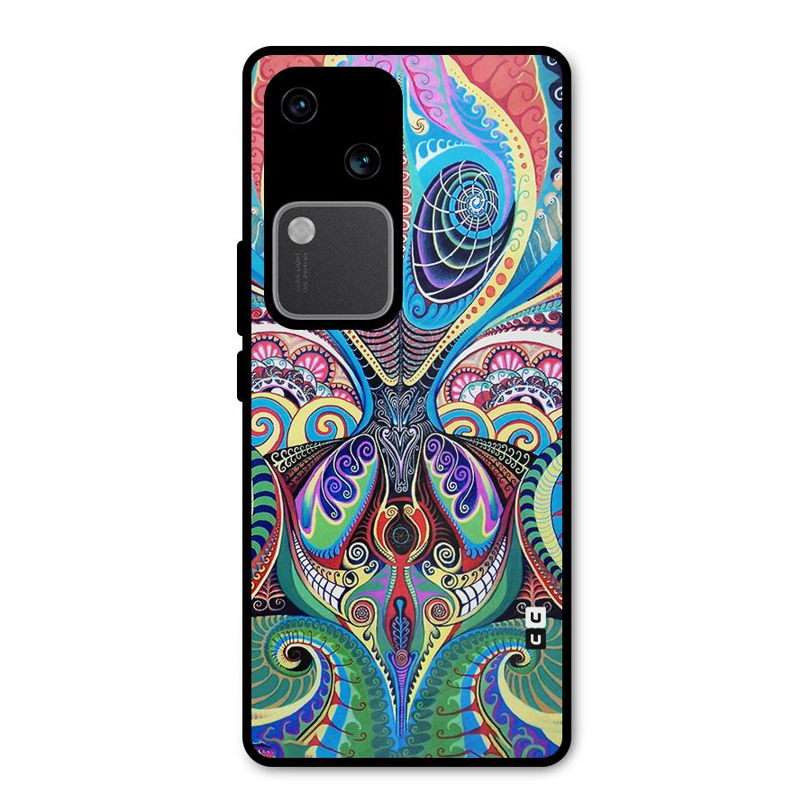 Alien Psychedelic Art Metal Back Case for Vivo V30 Pro