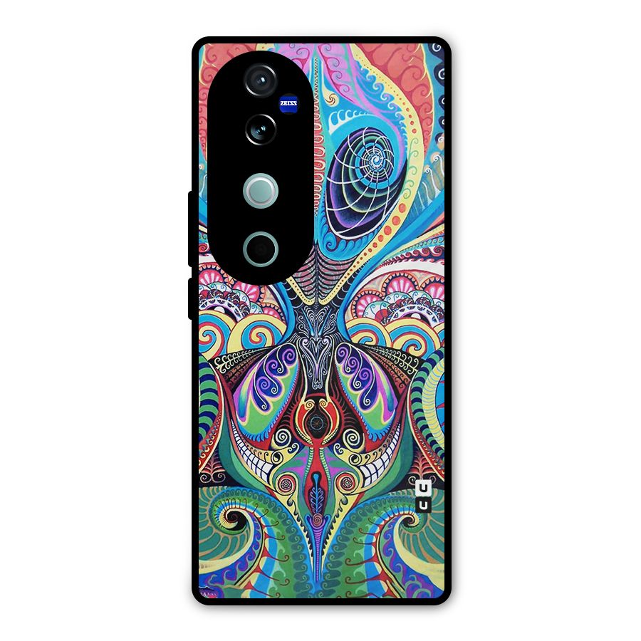 Alien Psychedelic Art Metal Back Case for Vivo V40 Pro