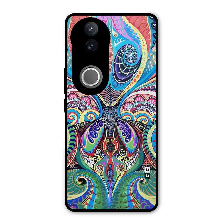 Alien Psychedelic Art Metal Back Case for Vivo V50e