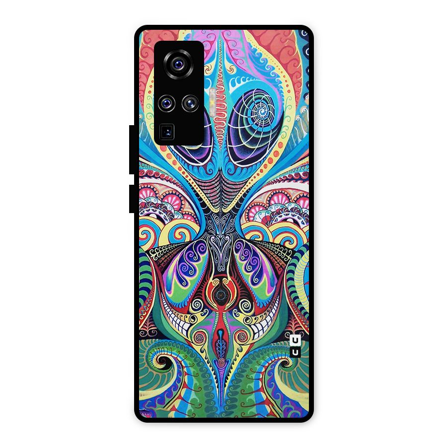 Alien Psychedelic Art Metal Back Case for Vivo X50 Pro