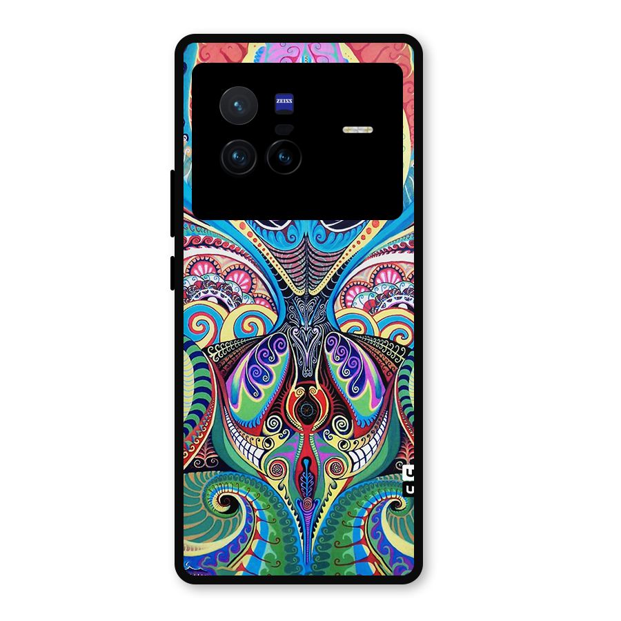 Alien Psychedelic Art Metal Back Case for Vivo X80