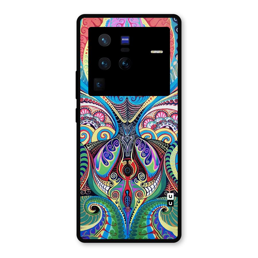 Alien Psychedelic Art Metal Back Case for Vivo X80 Pro