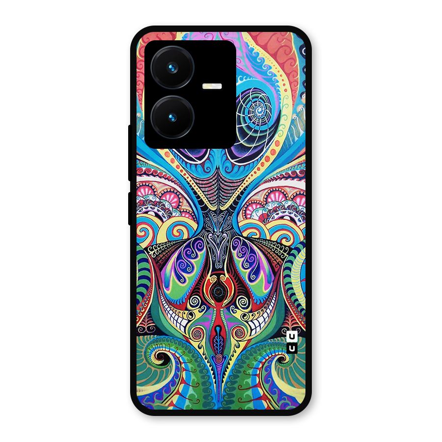Alien Psychedelic Art Metal Back Case for Vivo Y22