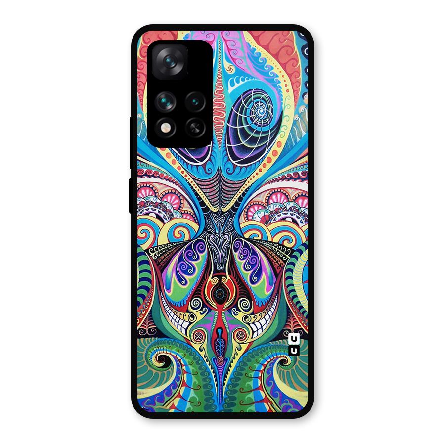 Alien Psychedelic Art Metal Back Case for Xiaomi 11i Hypercharge 5G
