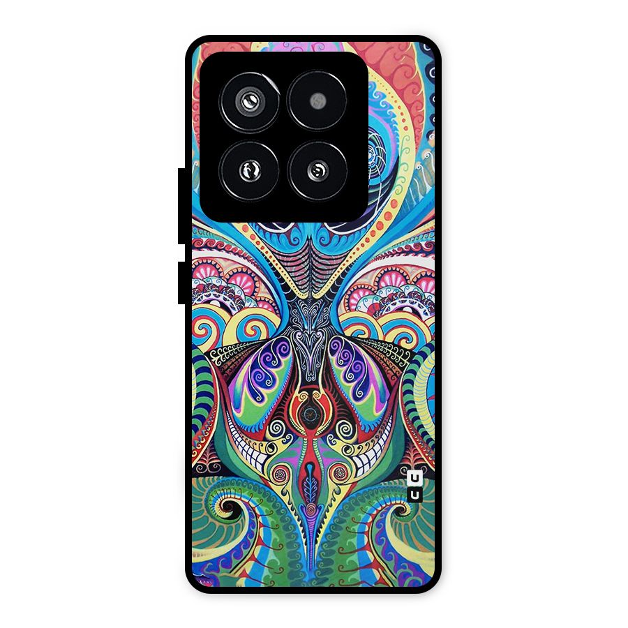 Alien Psychedelic Art Metal Back Case for Xiaomi 14 Pro